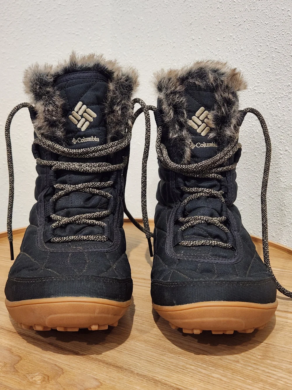 New Columbia Waterproof Women's Black Quilted Faux-Fur Winter Boots